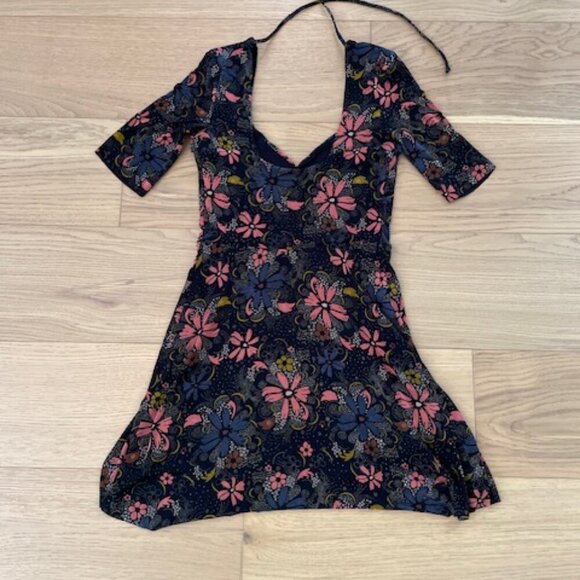 Free People Mini Dress with Back Tie Size XS - Picture 2 of 5